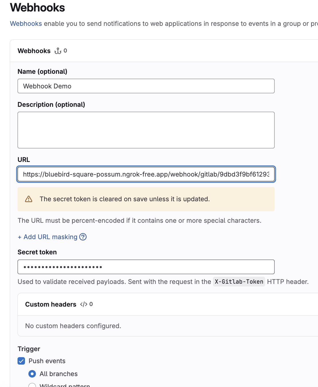 Webhooks Form Webhooks Form